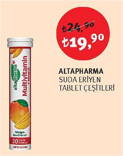 Altapharma Suda Eriyen Tablet Çeşitleri image