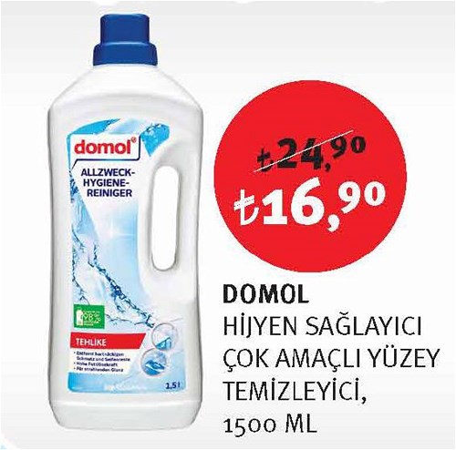 Domol Hijyen Sağlayıcı Çok Amaçlı Yüzey Temizleyici 1500 Ml image