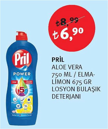 Pril Aloe Vera 750 Ml / Elma-Limon 675 Gr Losyon Bulaşık Deterjanı image