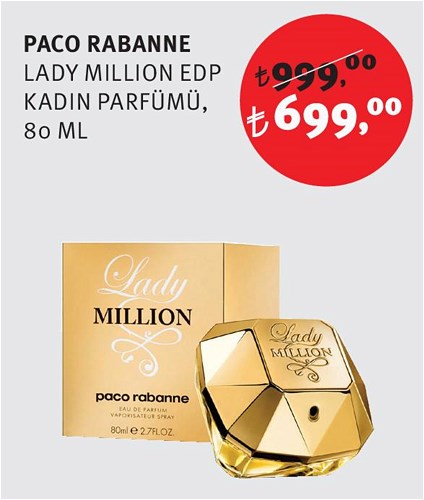 Paco Rabanne Lady Million Edp Kadın Parfümü 80 Ml image