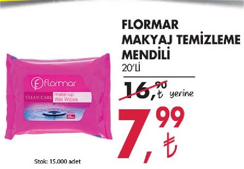 Flormar Makyaj Temizleme Mendili 20'li image