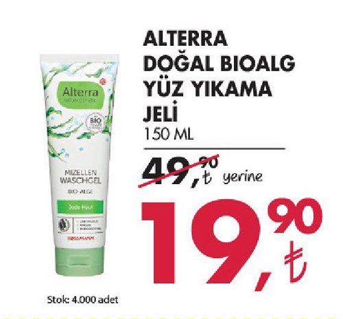 Alterra Doğal Bioalg Yüz Yıkama Jeli 150 Ml image