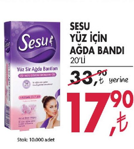 Sesu Yüz İçin Ağda Bandı 20'li image