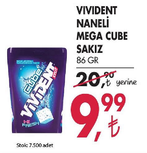 Vivident Naneli Mega Cube Sakız 86 Gr image