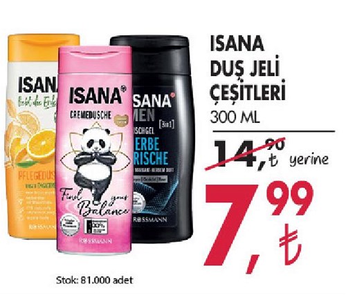 Isana Duş Jeli Çeşitleri 300 Ml image