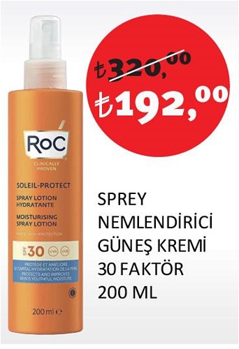 Roc Sprey Nemlendirici Güneş Kremi 30 Faktör 200 Ml image