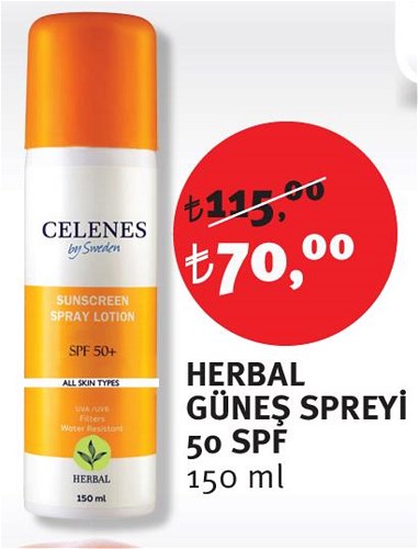 Celenes Herbal Güneş Spreyi 50 SPF 150 ml image