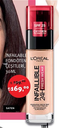 Loreal Infaillible Fondöten Çeşitleri 30 Ml image