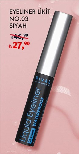 Rival De Loop Eyeliner Likit No:03 Siyah Suya Dayanıklı image