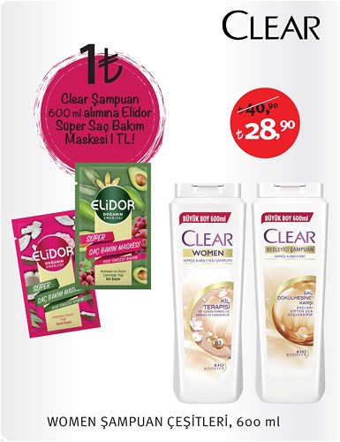 Clear Women Şampuan Çeşitleri 600 ml image