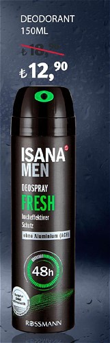 Isana Men Deodorant 150Ml image