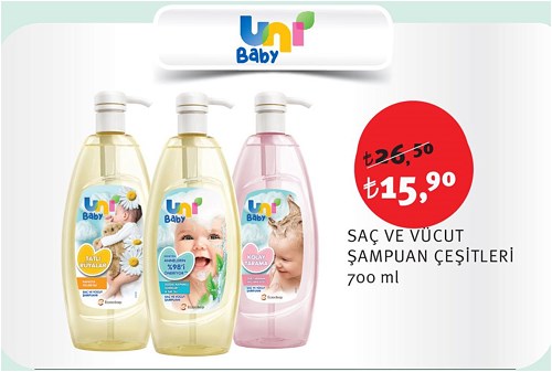 Uni Baby Saç ve Vücut Şampuan Çeşitleri 700 ml image