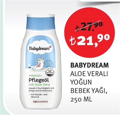 Babydream Aloe Veralı Yoğun Bebek Yağı 250 Ml image