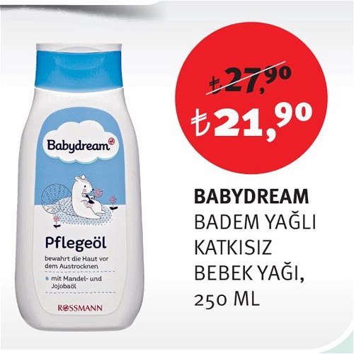 Babydream Badem Yağlı Katkısız Bebek Yağı 250 Ml image