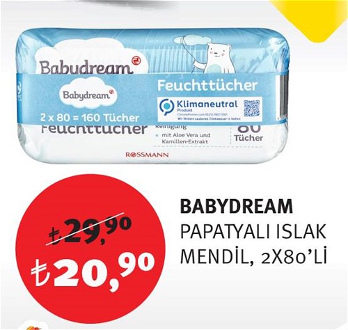 Babydream Papatyalı Islak Mendil 2x80'li image