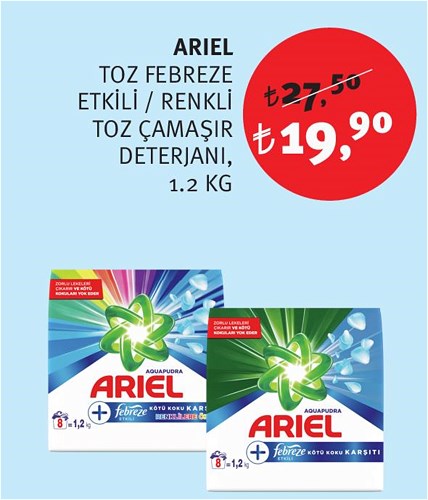 Ariel Toz Febreze Etkili / Renkli Toz Çamaşır Deterjanı 1.2 Kg image