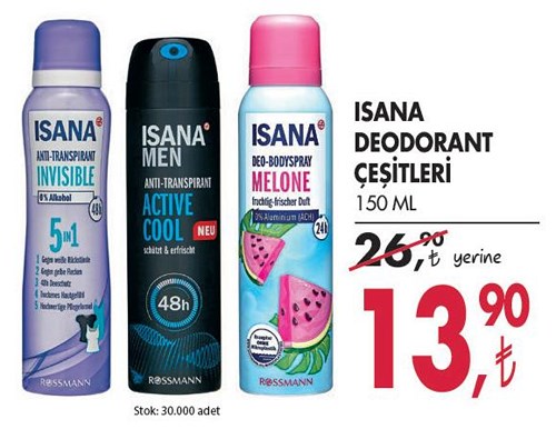 Isana Deodorant Çeşitleri 150 Ml image