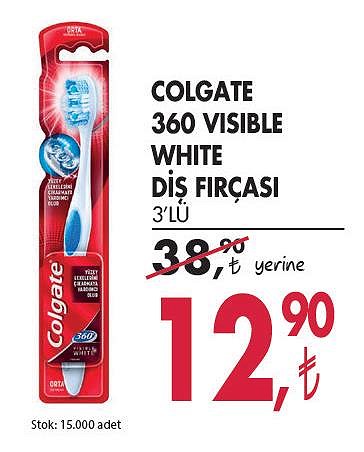 Colgate 360 Visible White Diş Fırçası 3'lü image