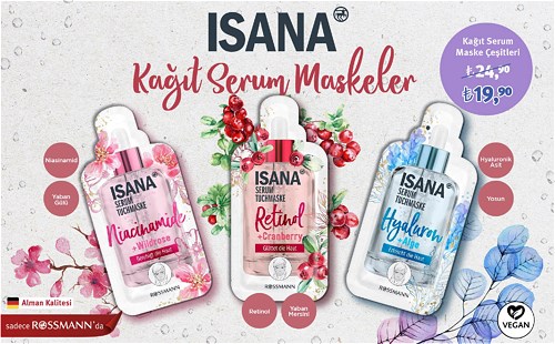 Isana Kağıt Serum Maske Çeşitleri image