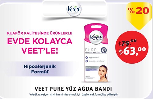 Veet Pure Yüz Ağda Bandı image