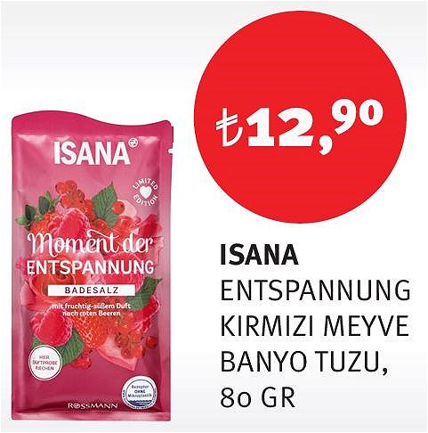 Isana Entspannung Kırmızı Meyve Banyo Tuzu 80 Gr image