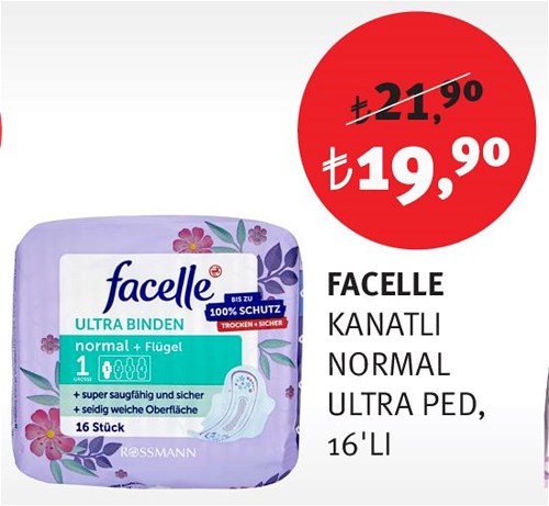 Facelle Kanatlı Normal Ultra Ped 16'lı image