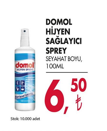 Domol Hijyen Sağlayıcı Sprey Seyahat Boyu 100Ml image