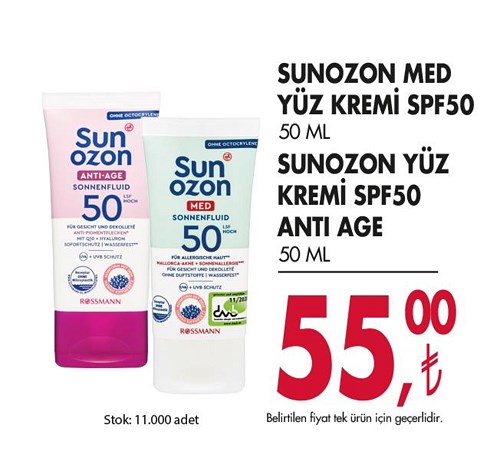 Sunozon Med Yüz Kremi SPF50 50 Ml / Yüz Kremi SPF50 Anti Age 50 Ml image