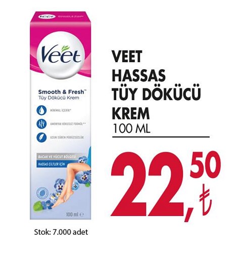 Veet Hassas Tüy Dökücü Krem 100 Ml image