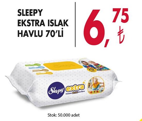 Sleepy Ekstra Islak Havlu 70'li image