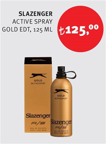 Rossmann Slazenger Active Spray Gold Edt 125 Ml