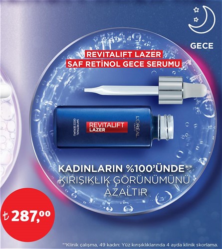 Loreal Paris Revitalift Lazer Saf Retinol Gece Serumu image