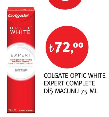 Colgate Optic White Expert Complete Diş Macunu 75 ml image