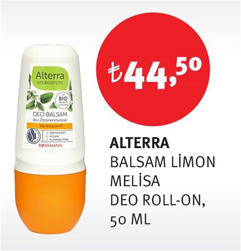 Alterra Balsam Limon Melisa Deo Roll-on 50 ml image