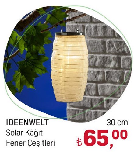 Ideenwelt Solar Kağıt Fener 30 cm Çeşitleri image