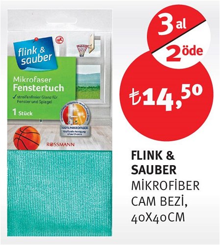 Domol Flink&Sauber Mikrofiber Cam Bezi 40x40 cm image