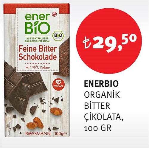 Enerbio Organik Bitter Çikolata 100 gr image