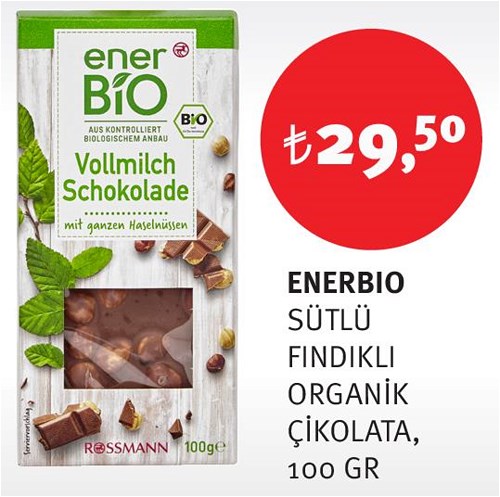 Enerbio Sütlü Fındıklı Organik Çikolata 100 gr image