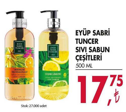 Eyüp Sabri Tuncer Sıvı Sabun Çeşitleri 500 Ml image