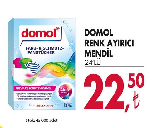 Rossmann Domol Renk Ayırıcı Mendil 24'lü