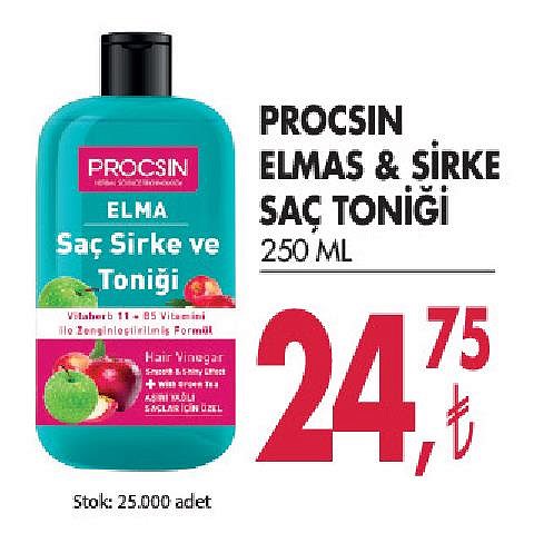 Procsin Elma&Sirke Saç Toniği 250 ml image
