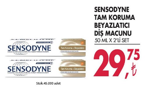 Sensodyne Tam Koruma Beyazlatıcı Diş Macunu 50 ml x 2'li Set image