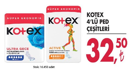 Kotex 4'lü Ped Çeşitleri image