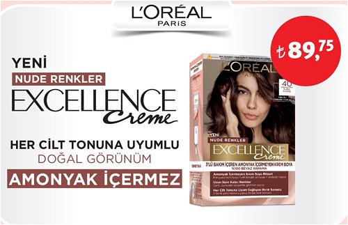 Loreal Excellence Creme Nude Renkler Saç Boyası Çeşitleri image