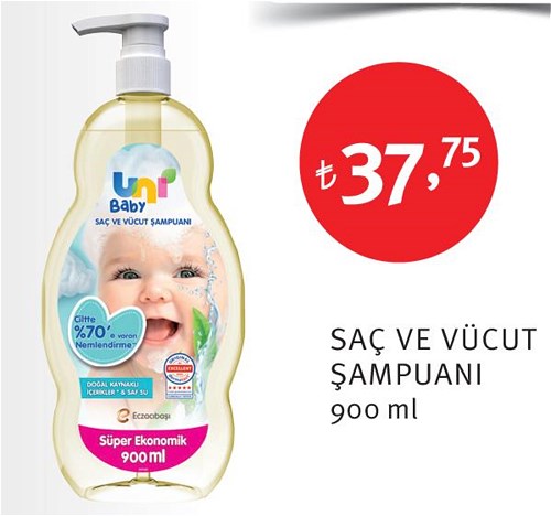 Uni Baby Saç ve Vücut Şampuanı 900 ml image