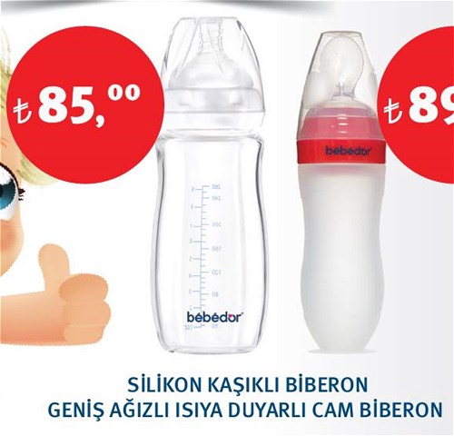 Bebedor Geniş Ağızlı Isıya Duyarlı Cam Biberon image