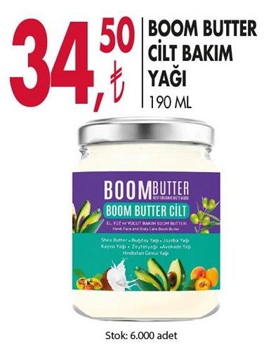 Boom Butter Cilt Bakım Yağı 190 ml image