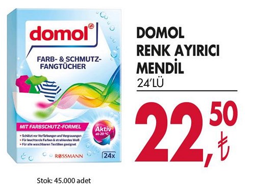 Domol Renk Ayırıcı Mendil 24'lü image