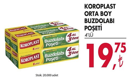 Koroplast Orta Boy Buzdolabı Poşeti 4'lü image