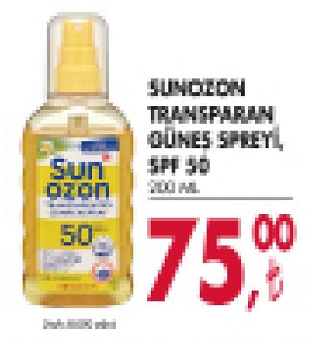 Sunozon Transparan Güneş Spreyi SPF 50 500 ml image